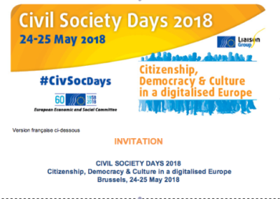 24-25 mai 2018 – Journées de la Société civile – CESE