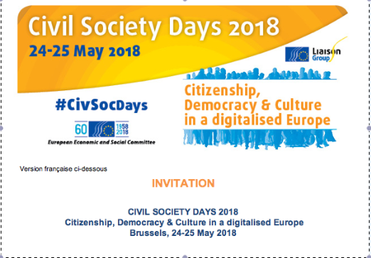 24-25 mai 2018 – Journées de la Société civile – CESE